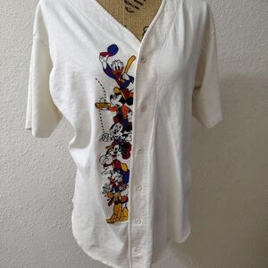 Women's White Graphic Jersey Top
